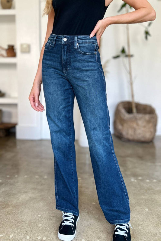 Judy Blue Full Size Tummy Control Straight Jeans - Luxe Mod 